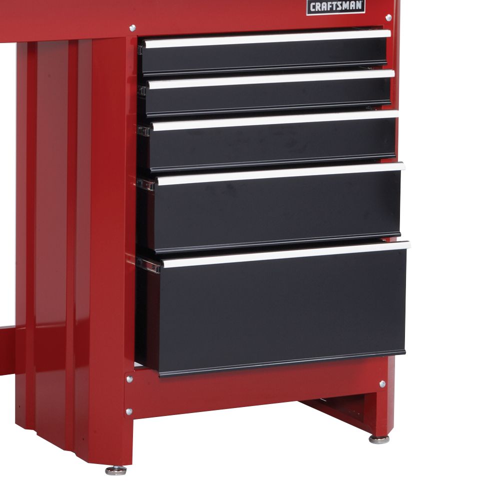 Craftsman 5-Drawer Workbench Module - Red/Black