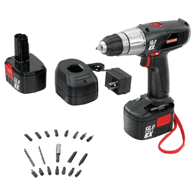 Craftsman 12.0 volt Cordless EX Drill with 20 Accessory Bits