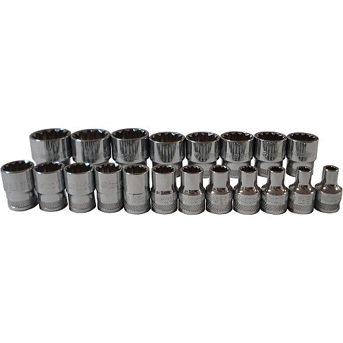 Industro 20 PC 3/8 Drive Socket Set Size 6mm-1/4 to 24mm-15/16 - 00416 Best Price
