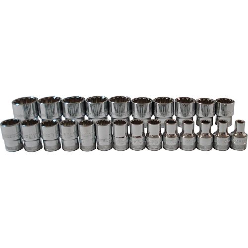 Industro 24 PC 1/2 Drive Socket Set Size 8mm-5/16 to 32mm-1-1/4 - 00417 Best Price