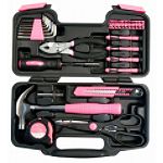 Apollo 39 Piece Pink General Tool Set