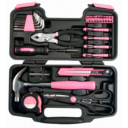 Apollo 39 Piece Pink General Tool Set - DT9706P