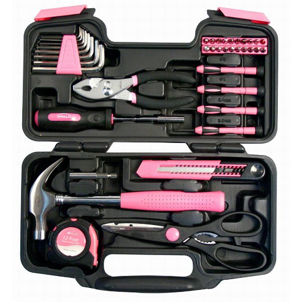 Apollo 39 Piece Pink General Tool Set - DT9706P