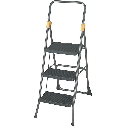 Cosco Home and Office Products Commercial Three Step Step Stool - 11839GGO Best Price