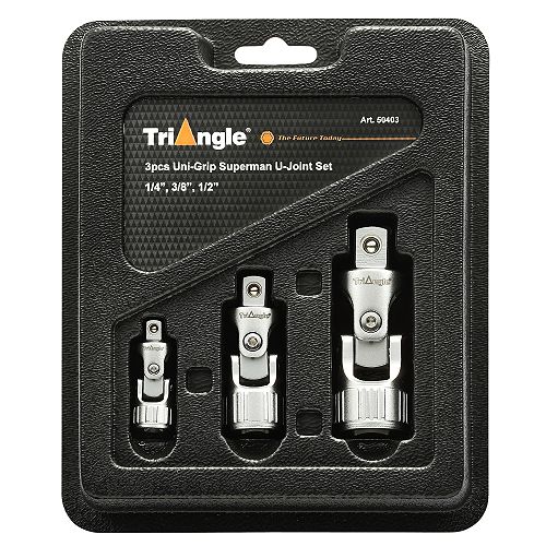 Triangle 3 pc. Uni-Grip Superman U-joint Set - 50403 Best Price