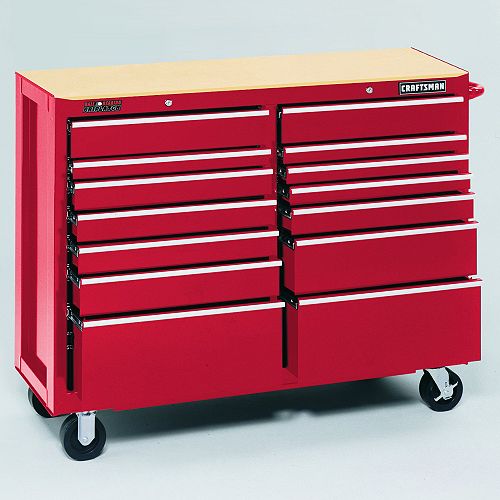 Craftsman 14 Drawer 52 Griplatch Cart- Red Best Price