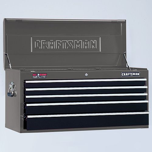Craftsman 5 Drawer GRIPLATCH Chest- Platinum/Black Best Price