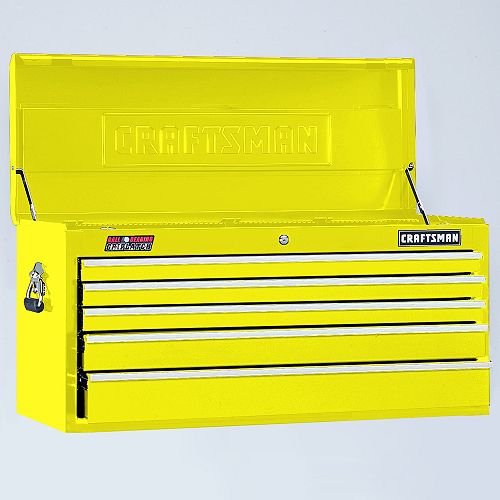 Craftsman 5 Drawer GRIPLATCH Chest- Yellow Best Price