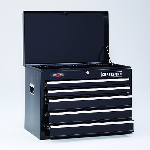 Craftsman 5 Drawer 26 Quiet Glide Chest- Black Best Price