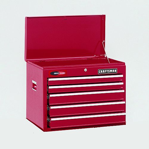 Craftsman 5 Drawer 26 Quiet Glide Chest- Red Best Price