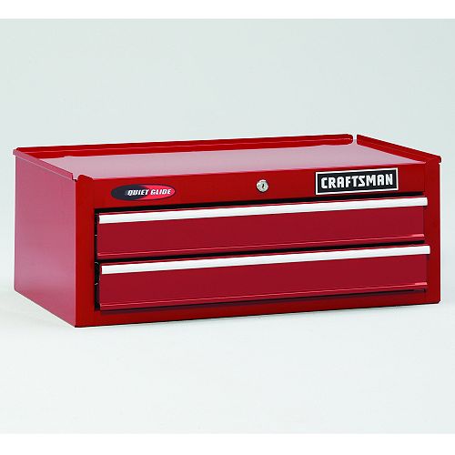 Craftsman 2 Drawer Quiet Glide Intermediate Chest- Red Best Price