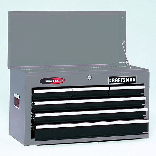 Craftsman 6 Drawer Quiet Glide Chest- Platinum/Black Best Price