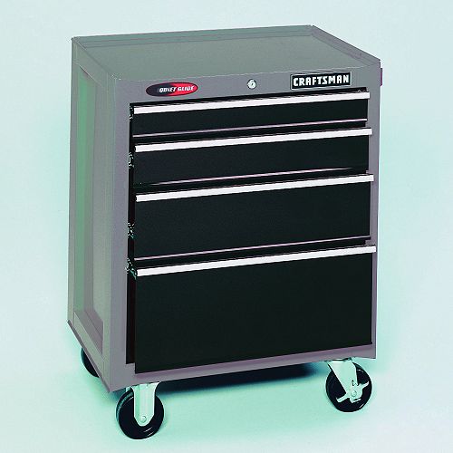 Craftsman 4 Drawer Quiet Glide Cabinet- Platinum/Black Best Price