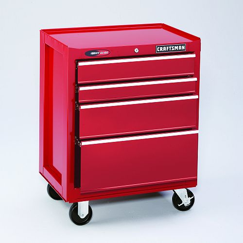Craftsman 4 Drawer Quiet Glide Cabinet- Red Best Price