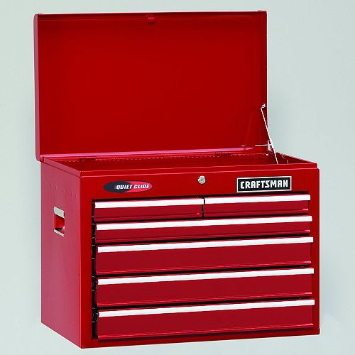 Craftsman 6 Drawer Quiet Glide Chest- Red Best Price