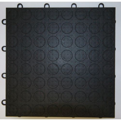Connor Sport Court Motormat Black Raised Coin Pattern Garage Tile- 40pk - 01045003 Best Price