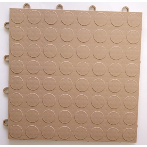 Connor Sport Court Mototmat Tan Raised Coin Pattern Garage Tile- 40pk - 01045014 Best Price
