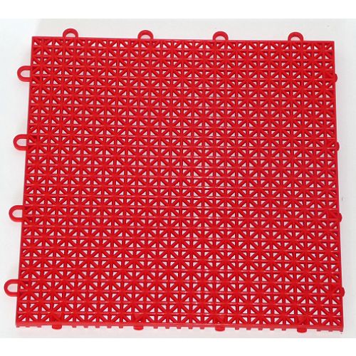 Connor Sport Court Motormat Red Open Grid Drain Tile- 40pk - DTBRD Best Price