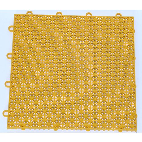 Connor Sport Court Motormat Yellow Open Grid Drain Tile- 40pk - DTMUS Best Price