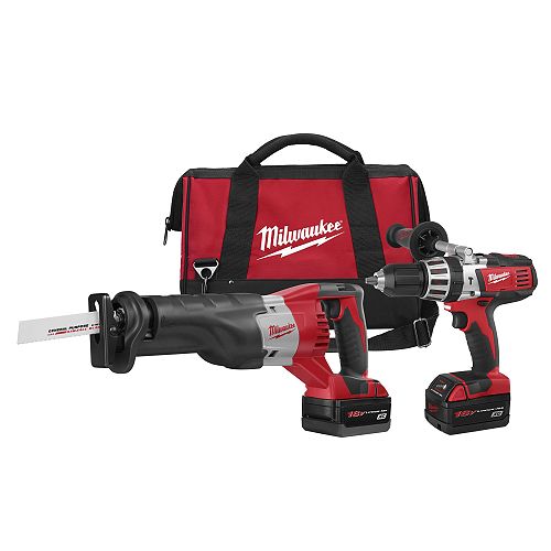 Milwaukee M18" COMBO KIT HAMMER DRILL SAWZALL 18V - 2690-22