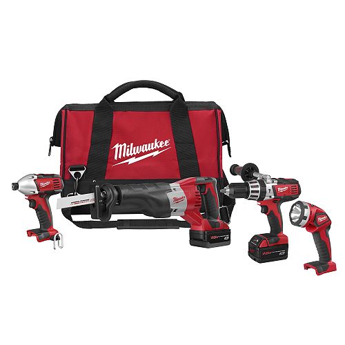 Milwaukee M18" COMBO HAMMER DRILL SAWZALL IMPACT DRILL WORKLIGHT 18V - 2692-24
