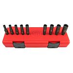 Chicago Pneumatic 1/4 in. Drive 9-pc. SAE Deep Impact Socket Set