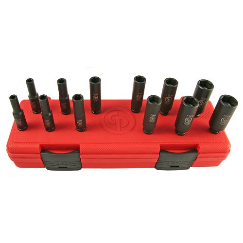 Chicago Pneumatic 1/4 in. Drive 12-pc. Metric Deep Impact Socket Set Best Price
