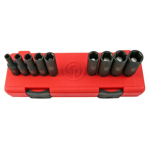 Chicago Pneumatic 3 8 in. Drive 9 pc. SAE Deep Impact Socket Set 