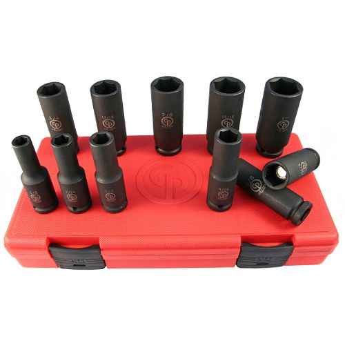 Chicago Pneumatic 1/2 in. Drive 11-pc. SAE Deep Impact Socket Set Best Price