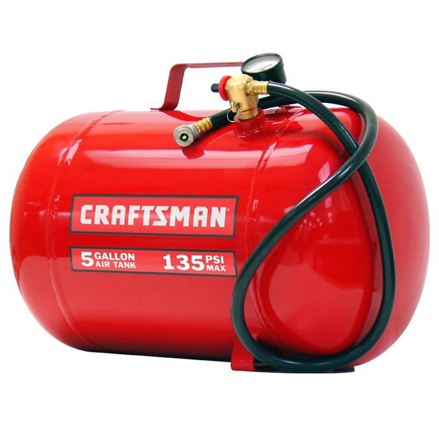 Craftsman 5 gal. Horizontal Air Tank, 135 psi