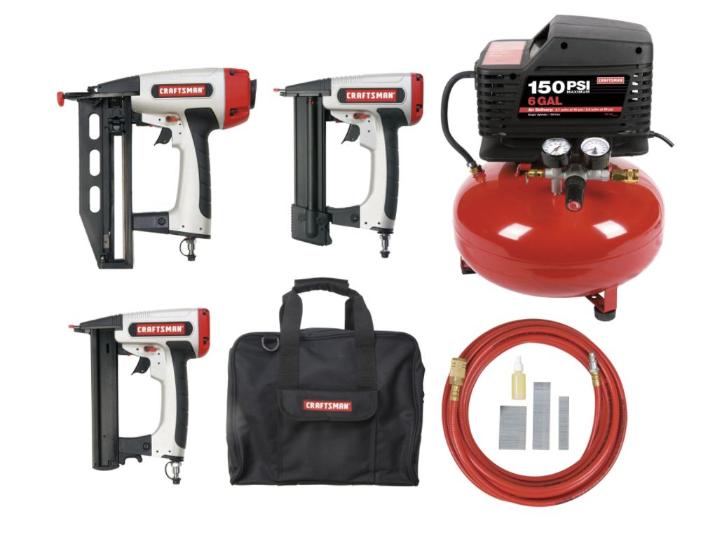 Craftsman Brad/Finish/Stapler Compressor Combo Kit with 6 Gal. Compressor