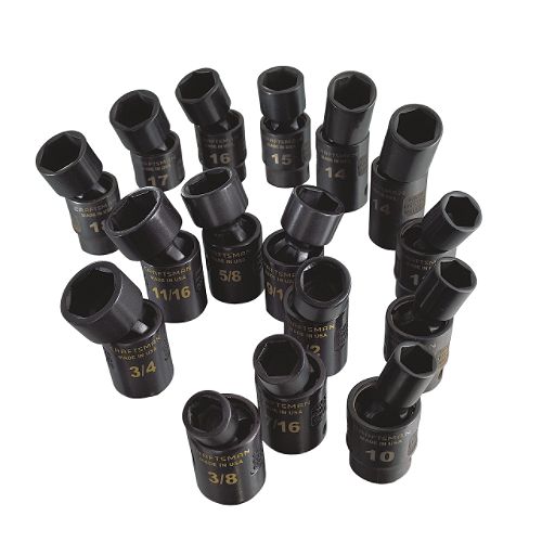 Craftsman 16 pc. Easy Read Swivel Impact Socket Set, 6 pt., 3 8 in. Dr. - 15360