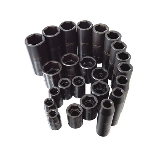 Craftsman 24 pc. Easy to Read Impact Socket Set, Std. and Deep, 1 2 in. Dr. - 15389
