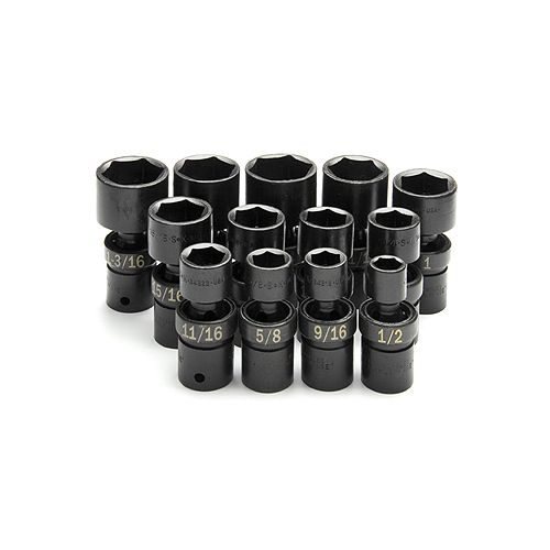 S K Hand Tools SOCKET SET IMPACT FLEX 1 2IN. DR 13PC SAE STD 6 PT - SKT34300 