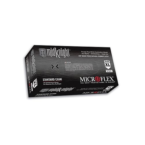 Micro Flex BLACK NITRILE POWDER FREE DISPOSABLE GLOVE - MFXMK296-L Best Price