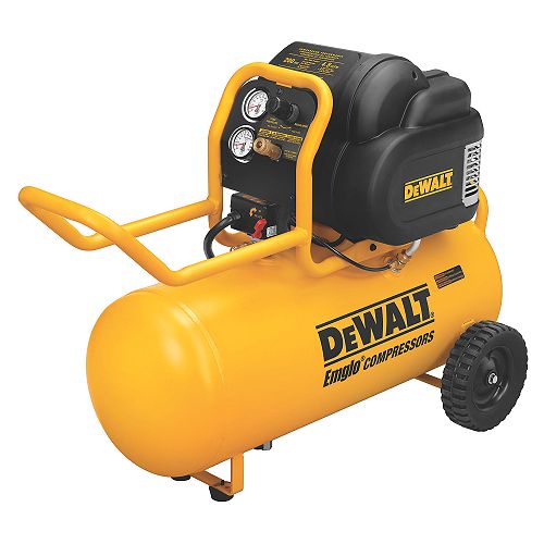 DeWalt 1.9 HP 200 PSI Oil Free High Pressure Low Noise Horizontal Portable Compressor 