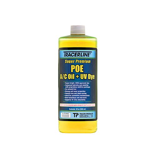 Tracer Products 32 OZ BOTTLE POE A/C OIL W/DYE - TRATD100EQ Best Price