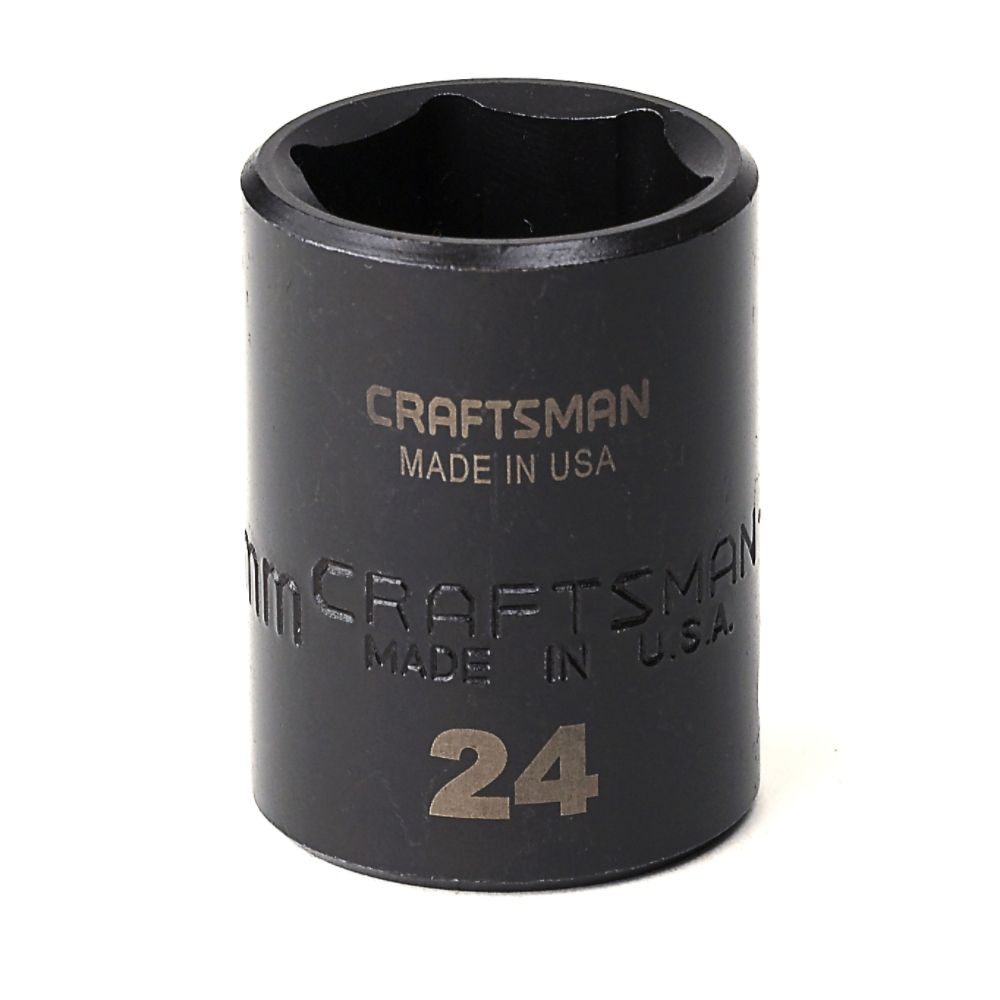 Craftsman 24mm Easy-To-Read Impact Socket, 6 pt. Standard, 1/2 in. drive
