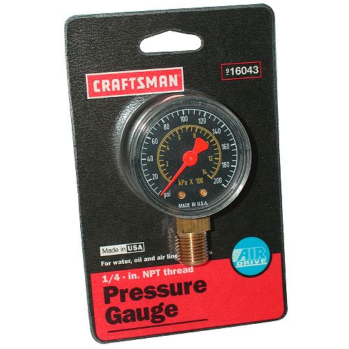 Craftsman Pressure Gauge - 16043 