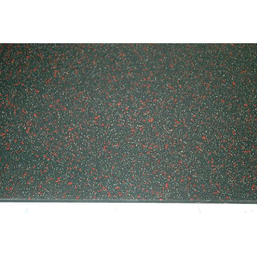 Connor Sport Court 27X27X3/8 Thick Black with red specks Synthetic rubber floor tiles. - SYN5028OT Best Price
