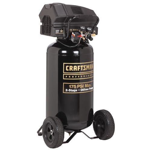 Craftsman Professional 25 gal. Air Compressor, 1.6 hp, Vertical Tank, 2-Stage Oil... 