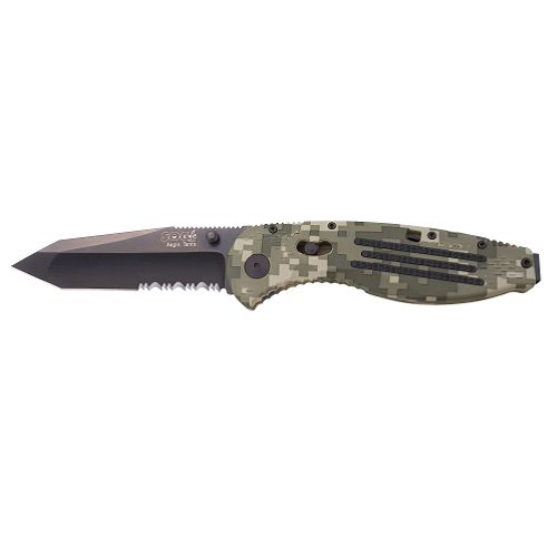 Sog Aegis 3.5 Knife  Digi Camo  Tanto Serrated Black TiNi - AE-07 Best Price