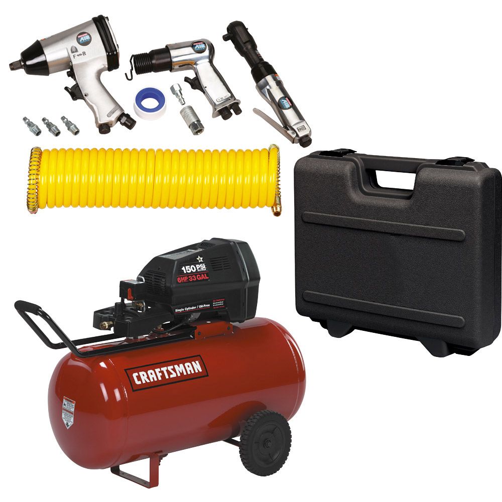Craftsman 33 gal. Air Compressor, 6 hp. Horizontal Tank