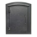 Qualarc Manchester Non-Locking Column Mounted Mailbox Plain Door in Black