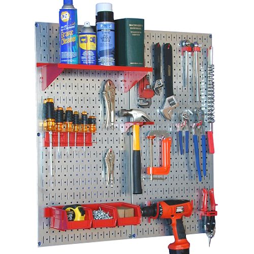 Wall Control Galvanized Steel Pegboard Tool Organizer - 30-WGL-200GVR Best Price