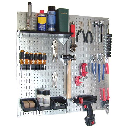 Wall Control Galvanized Steel Pegboard Tool Organizer - 30-WGL-200GVB Best Price