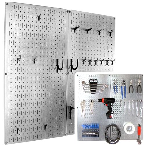 Wall Control Metal Pegboard Organizer - 22 Piece Starter Kit - 30-WGL-210GVB Best Price