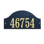 Qualarc Ridgecrest Arch Granite Address Plaque in Black Polished