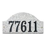 Qualarc Ridgecrest Arch Granite Address Plaque in Autumn Leaf Natural