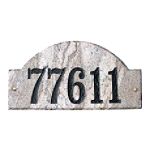 Qualarc Ridgecrest Arch Granite Address Plaque in Five Color Natural